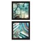 Homeroots Set Of Two Earth tones I and Sea II 1 Black Framed Print Wall Art, 2PK 408069 - alternate 1