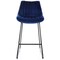 Elama 2 Piece Velvet Stripe Stitch Bar Chair in Royal Blue with Metal Legs ELM-222-1-BLU - alternate 2