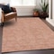 Homeroots 5' X 8' Copper And Ivory Geometric Washable Indoor Outdoor Area Rug 602354 - alternate 3