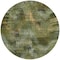 Homeroots 8' Olive Green And Gold Round Abstract Washable Indoor Outdoor Area Rug 587142 - alternate 4