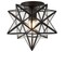Jonathan Y Stella 12" Moravian Star Metal/Clear Glass LED Flush Mount, Oil Rubbed Bronze JYL9035A - alternate 1