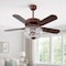 Jonathan Y Neva 42" 3-Light Rustic Industrial 6-Speed Metal/Crystal Bowl Shade Mobile-App/Remote-Controlled LED JYL9734A - alternate 4