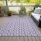 Homeroots 5' X 8' Purple And Ivory Ogee Washable Indoor Outdoor Area Rug 601597 - alternate 4