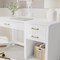 Martha Stewart Hutton Shaker Style Home Office Desk w/2 Side Drawers in White w/Polished Brass Hardware ZG-ZP-11-WH-GLD-MS - alternate 2