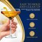 Nutrichef NutriChefKitchen Crystal Martini Glass, Ultra Clear, Elegant Wine Glass, 100% Hand Blown, 6PK NCGLMT68 - alternate 3