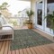 Homeroots 3' X 5' Moss Green And Gray Floral Washable Indoor Outdoor Area Rug 564377 - alternate 3