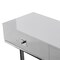 Homeroots 47" Light Gray and Silver Wood and Stainless Steel Sled Console Table With Two Drawers 543863 - alternate 4