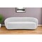 Homeroots 90" Off White Fabric Sofa With Black Legs 488843 - alternate 2