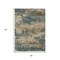 Homeroots 5' X 8' Teal Blue And Beige Abstract Washable Indoor Outdoor Area Rug 630940 - alternate 5