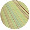 Homeroots 8' Sage Brown And Sky Blue Round Striped Washable Indoor Outdoor Area Rug 614949 - alternate 5