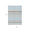 Homeroots 10' X 14' Sky Blue Gray And Beige Striped Washable Indoor Outdoor Area Rug 614838 - alternate 3