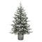 Santas Forest Snowy Spruce Potted Tree w/Light, 4 ft H, G40 Bulb, Multi/Clear Light 33905 - alternate 1