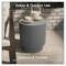 Leisuremod Eden 14 in Round Stone Side Table, Weatherproof Pedestal Base, Fully Assembled EST14LGR - alternate 5