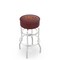 Holland Bar Stool Co 25" Louisiana-Monroe Cushion Seat, 2-Ring Chrome Swivel Bar Stool L7C125LA-Mon - alternate 1