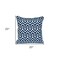 Homeroots 20" Blue Geometric Cotton Throw Pillow 529285 - alternate 2