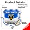 Signmission Neighborhood Crime Watch Shield Sign We, 18 inch X 18 inch, Vinyl Decal, 2PK SHI-D-2PACK-18-388 - alternate 3