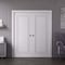 Sartodoors Sliding Double Pocket Doors 84x96 inches White Solid Core Modern Interior ROYAL9811DP-EMAL-8496 - alternate 1