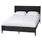 Baxton Studio Primrose Mid-Century Black Fluted Wood Queen Size Platform Bed 249-13816-ZORO - alternate 1