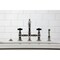 Kingston Brass Bridge Kitchen Faucet with Brass Sprayer, Polished Nickel KS7276PKXBS - alternate 2