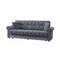 Homeroots 89" Gray Chenille Convertible Futon Sleeper Sofa And Toss Pillows With Storage 607150 - alternate 3