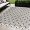 Homeroots 5' X 7' Ivory And Black Geometric Indoor Outdoor Area Rug 572647 - alternate 5