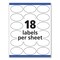 Avery Oval Print-to-the-Edge Labels, 1.5 x 2.5, White, 270PK 06583 - alternate 4
