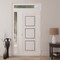 Vdomdoors Front Exterior Prehung Metal-Plastic Door, Manux 8661 White Silk, Side and Top Sidelite Transom, Of MANUX8661EXD-WS-W36+14xH80+14-LH - alternate 3