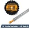 Powertec 24" Straight Edge Guide & 7-1/4" 24T Circular Saw Blade Kit, 5/8" Arbor, ATB Carbide Teeth 72279 - alternate 1