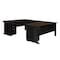 Regency Fusion Desk W/ Double Pedestal Drawer Unit, 72 in W X Wood, Metal, Neo Walnut MUD723042NW - alternate 1