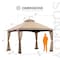 Sunjoy 10.5 ft. x 13 ft. Tan and Brown 2-tier Steel Gazebo A101012200 - alternate 2