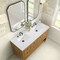 James Martin Vanities Breckenridge 60 in. Double Vanity, Light Natural Oak, w/ 3 CM Arctic Fall Solid Surface Top 330-V60D-LNO-3AF - alternate 4