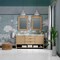 James Martin Vanities Solene 72 in. Double Vanity, Seaside Oak, w/ 3 CM White Zeus Quartz Top D225-V72-SSO-3WZ - alternate 2
