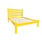 Homeroots Canary Yellow Solid Wood Queen Bed Frame 546887 - alternate 3