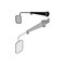 K&M Mfg Mirror Kit for John Deere 8000-8010 Series Tractors LH or RH Black Powder Coat 3139 - alternate 1