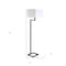 Homeroots 64" Black Floor Lamp With White Frosted Glass Rectangular Shade 523441 - alternate 4