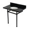 Kingston Brass 36" Black Granite Console Sink with Brass Legs, 8-Inch, 3-Hole, Black Granite/Matte Black KVPK36KB0 - alternate 1