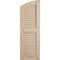 Ekena Millwork Pecky Cypress 2 Equal Louver w/Elliptical Top Faux Wood Shutters, 12"W x 76"H (72" Low Side) SHULVL12X76PCPR - alternate 6