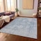 Homeroots 8' X 10' Navy Blue Oriental Washable Indoor Outdoor Area Rug 607611 - alternate 3