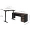 Bestar Connexion Height Adjustable L-Desk, Antigua/Black 93885-000052 - alternate 5