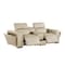 Homeroots 90in Cream and Brown Italian Leather Power Reclining Loveseat With Storage 720552 - alternate 4