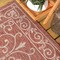 Jonathan Y Charleston Vintage Filigree Textured Weave Red/Beige 5 ft Square Indoor/Outdoor Area Rug SMB106B-5SQ - alternate 4