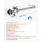 Vevor 12 in Frost-Free Sillcock 1/2 in PTC x 3/4 in MHT Hose Bibb Anti-Siphon Valve FDF-D-12 - alternate 2