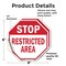 Signmission Stop Restricted Area, 6 inch X 6 inch, Vinyl Decal, 2PK OC-D-2PACK-6-177 - alternate 2