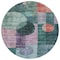 Homeroots 8' Green Copper And Purple Round Geometric Washable Indoor Outdoor Area Rug 604326 - alternate 4