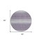 Homeroots 8' Lavender And Ivory Round Abstract Washable Indoor Outdoor Area Rug 599984 - alternate 3