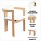 Leisuremod Velo Series Modern Dining Chair in Natrual Wood with White Seat, 2PK VCNW-51W-2 - alternate 4