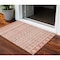 Homeroots 3' X 5' Salmon Beige And Copper Quatrefoil Washable Indoor Outdoor Area Rug 583246 - alternate 1