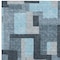 Homeroots 3' X 5' Sky Blue Denim Blue And Gray Geometric Washable Indoor Outdoor Area Rug 613235 - alternate 3