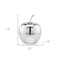 Homeroots 13" Silver Buffed Aluminum Decorative Apple Tabletop Sculpture 354642 - alternate 2