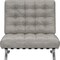 Homeroots 30" Gray and Silver Tufted Faux Leather and Stainless Steel Folding Lounge Chair 684449 - alternate 4